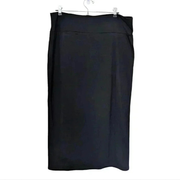 Melow Pencil Skirt Navy Blue Pull On Stretch Side Slit Women's size Extra Large - Picture 3 of 11